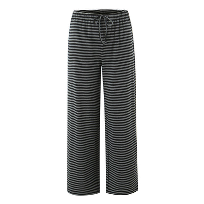 Damen Weite Streifenhose mit elastischem Bund Stalluxe