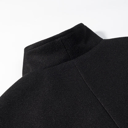 Damen modische Jacke mit hohem Kragen und doppelter Knopfleiste Stalluxe