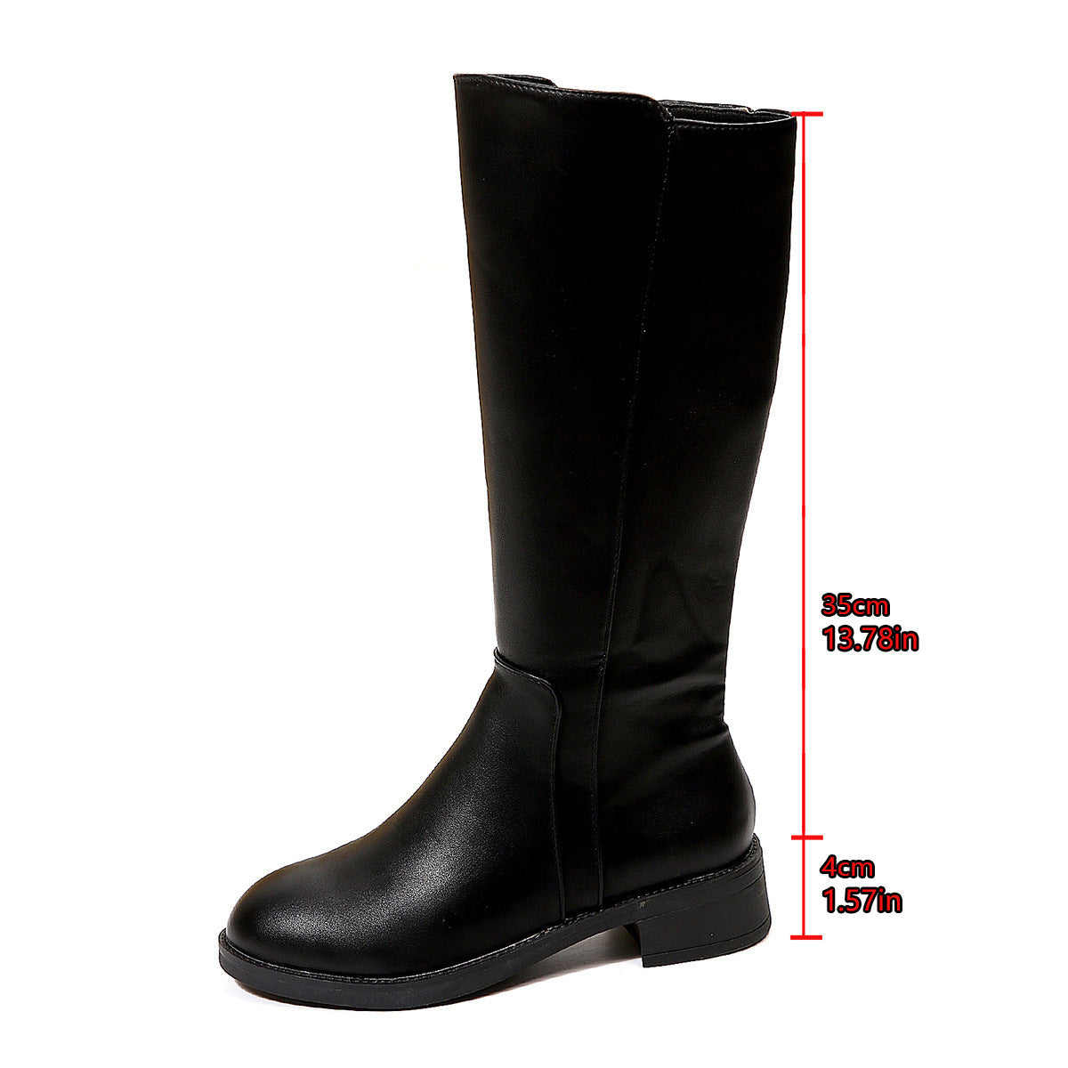 Damen Hochamtliche Stiefel mit seitlichem Reißverschluss und robustem Blockabsatz Stalluxe