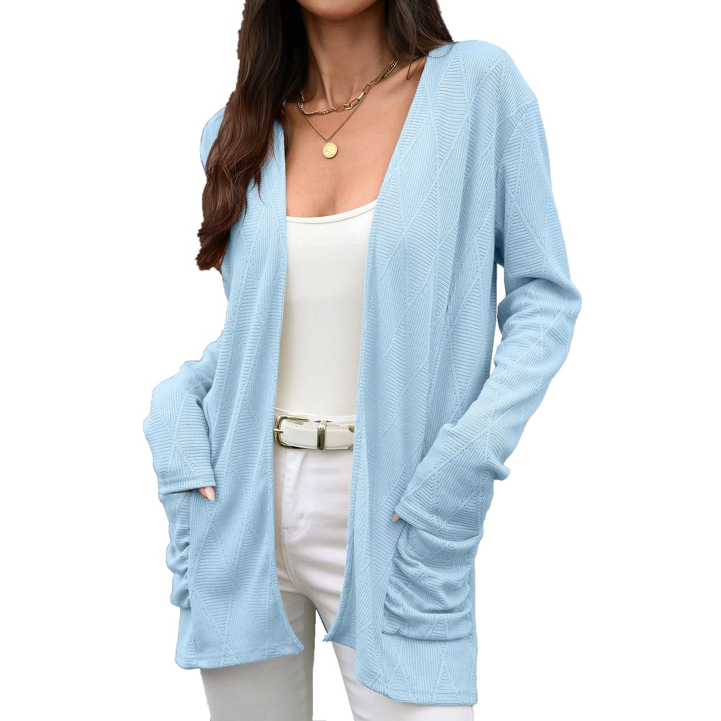 Damen Wickeljacke mit strukturierter Oberfläche Stalluxe