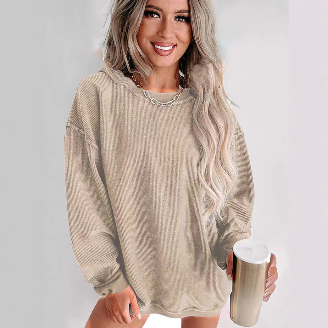 Damen Komfortabler Pullover mit Rippenstruktur Stalluxe