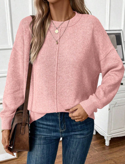 Damen gemütlicher Strickpullover mit lässigem Schnitt Stalluxe
