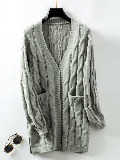 Damen Strickjacke mit V-Ausschnitt und praktischen Taschen Stalluxe