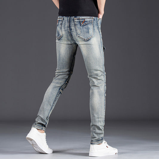 Herren elegante Slim Fit Jeans im zeitgemäßen Used-Look Stalluxe