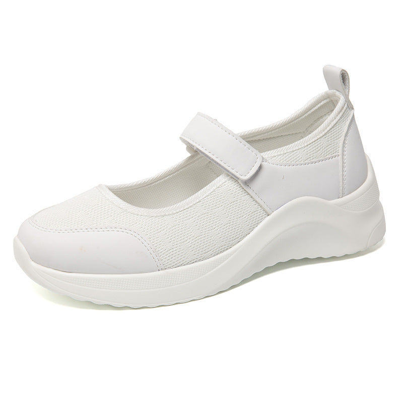 Damen bequeme Mary Jane Schuhe mit Klettverschluss und atmungsaktiver Obermaterial Stalluxe