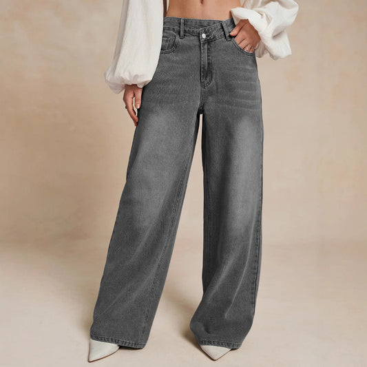 Damen weite High-Waist Jeans im aktuellen Casual-Look Stalluxe