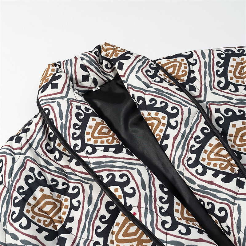 Damen Blazerjacke mit kreativem Druck und elegante Taillierung Stalluxe