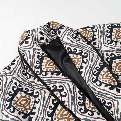 Damen Blazerjacke mit kreativem Druck und elegante Taillierung Stalluxe
