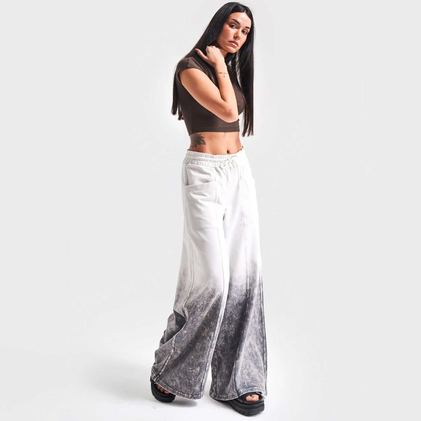 Damen Weitgeschnittene Freizeithose mit einzigartigem Ombre-Effekt Stalluxe