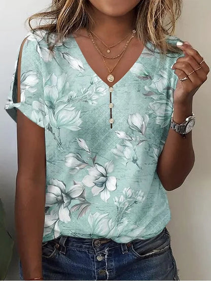 Damen Viskosebluse mit floralem Design und schicke Details Stalluxe