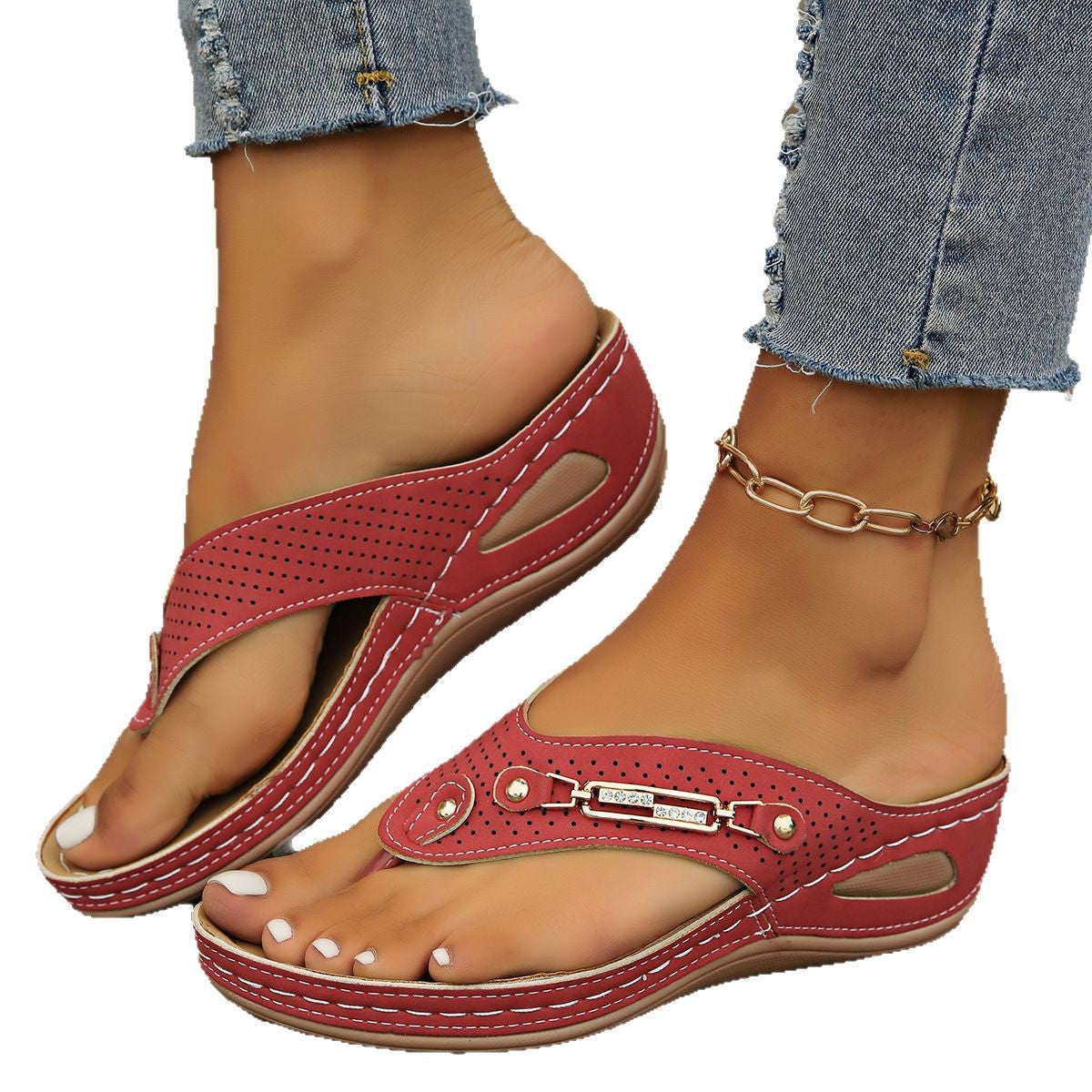 Damen Orthopädische Riemensandalen mit anatomischem Fußbett und modischem Design Stalluxe