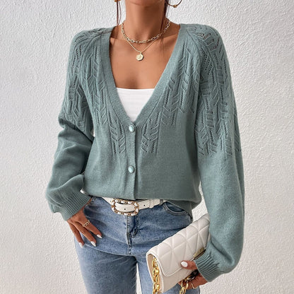 Damen Strickjacke mit filigranem Muster Stalluxe