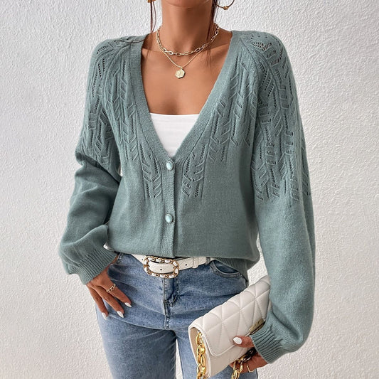 Damen Strickjacke mit filigranem Muster Stalluxe