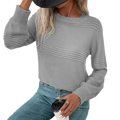 Damen exklusiver Strickpullover mit strukturiertem Design Stalluxe