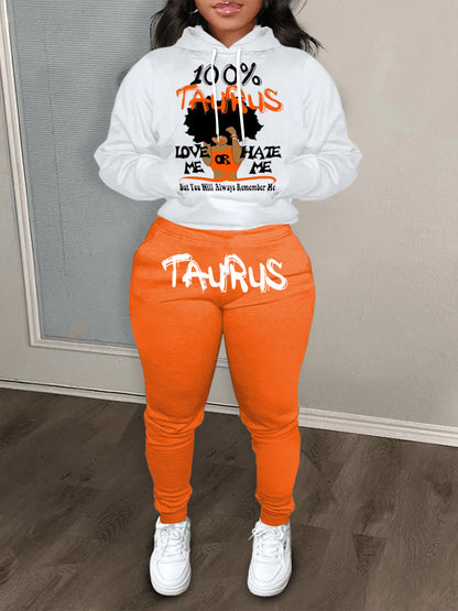 Damen Hoodie- und Jogginghose-Set mit einzigartigem Astrologie-Motiv Stalluxe