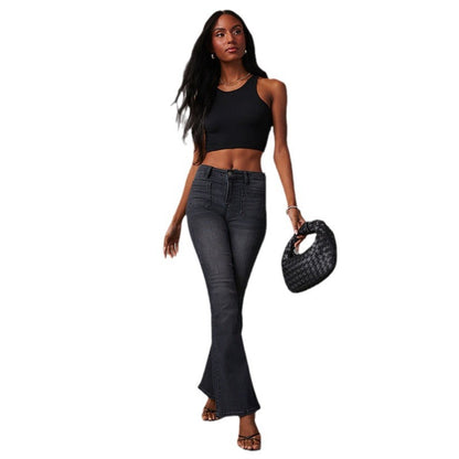 Damen Flared Jeans mit hoher Taille und stylischem Schnitt Stalluxe