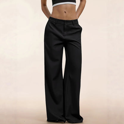 Damen elegante weite Reisehose mit seitlichen Taschen Stalluxe