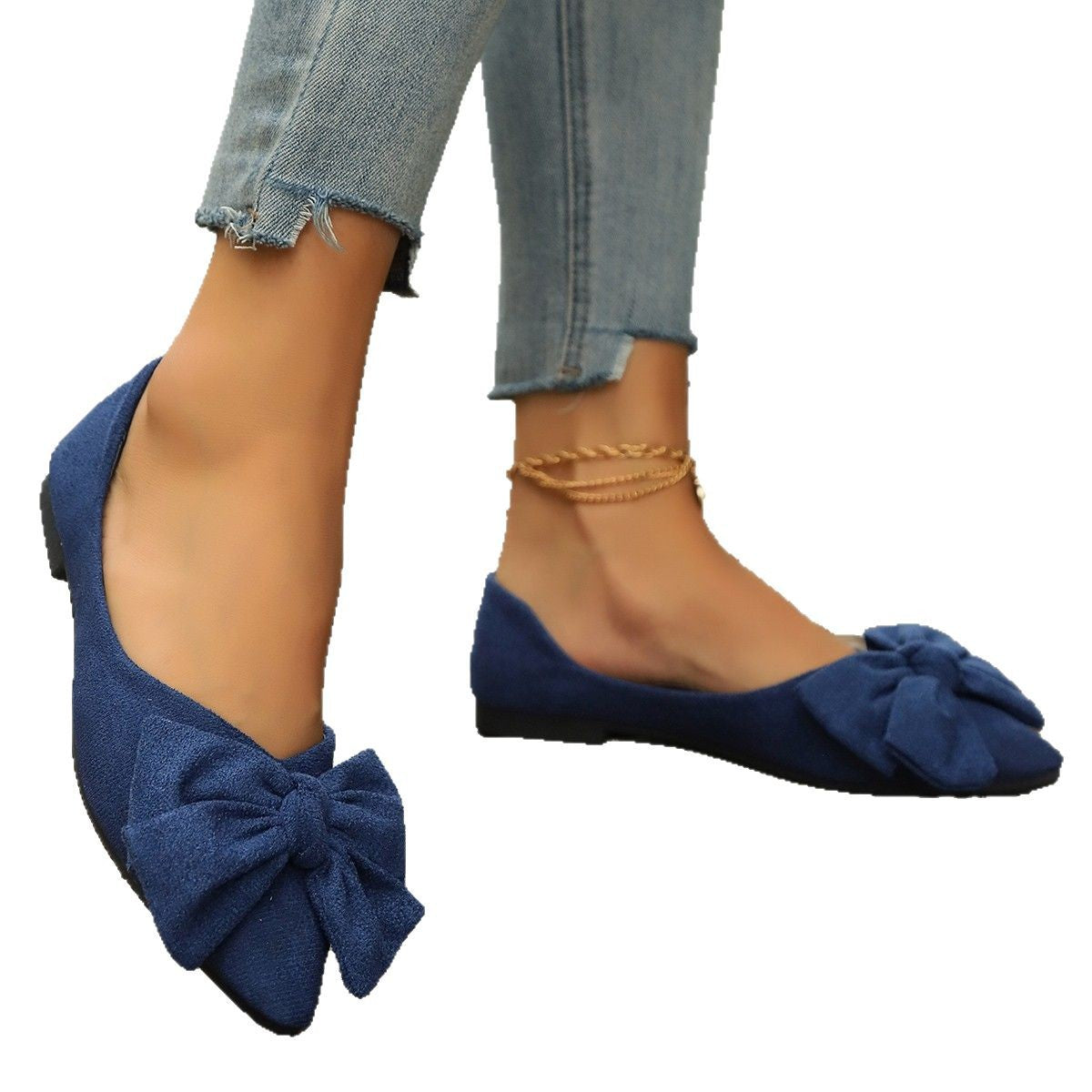 Damen Ballerinas mit eleganter Schleifenverzierung und weichem Innenfutter Stalluxe