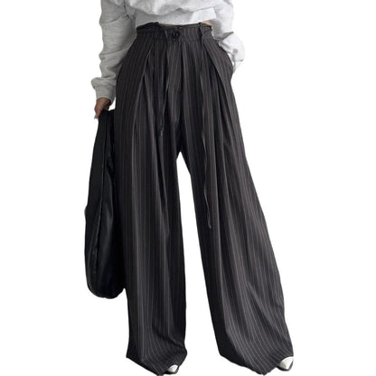 Damen Weitgeschnittene Pluderhose mit feinen Streifen Stalluxe