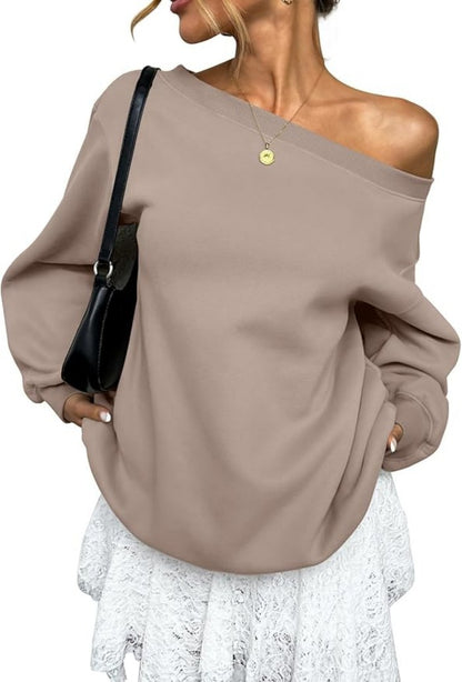 Damen Oversized Sweatshirt Stalluxe Camel