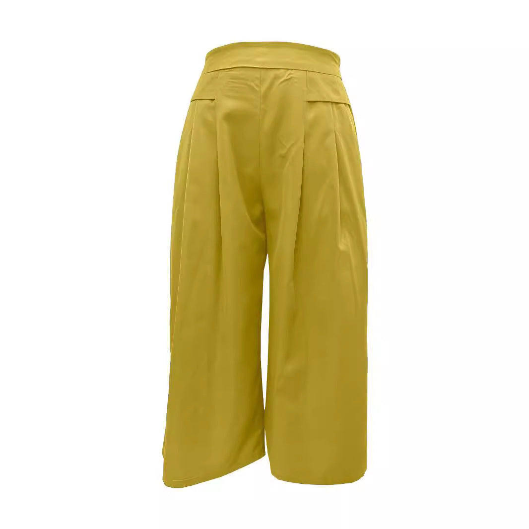 Damen Weite Culotte mit eleganten Falten und praktischen Taschen Stalluxe