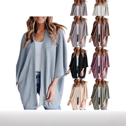 Damen lässiger Strickkimono mit weitem Schnitt und lässigem Design Stalluxe