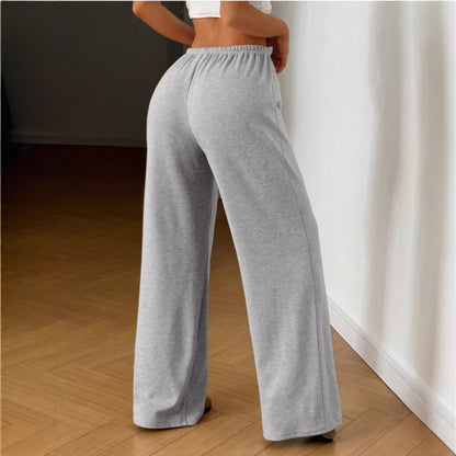 Damen Bequeme und lässige Freizeithose mit hohem Bund und weitem Schnitt Stalluxe