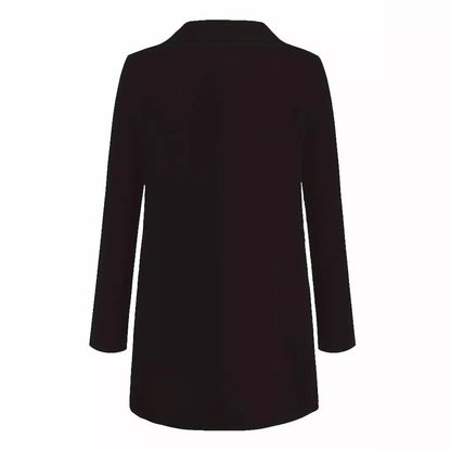 Damen eleganter Blazer mit tiefem V-Ausschnitt und praktischen Taschen Stalluxe