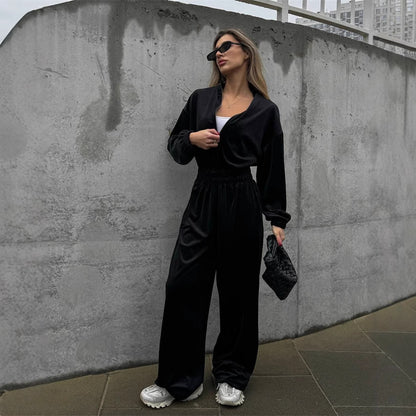 Damen eleganter Fleece-Jumpsuit mit hohem Kragen und Kordelzug Stalluxe