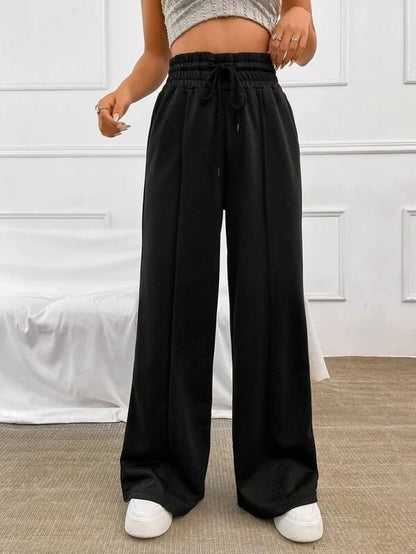 Damen Bequeme und elegante Lounge-Hose mit hohem Bund und praktischen Taschen Stalluxe