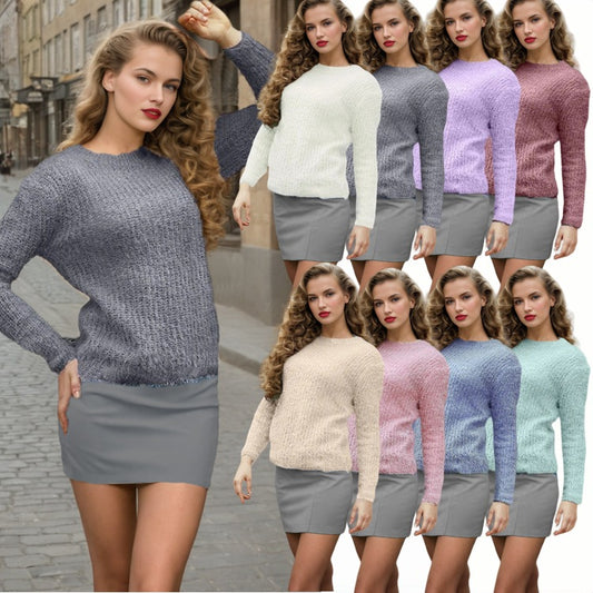 Damen Kuscheliger Strickpullover mit Rundhalsausschnitt und Pilling-Schutz Stalluxe