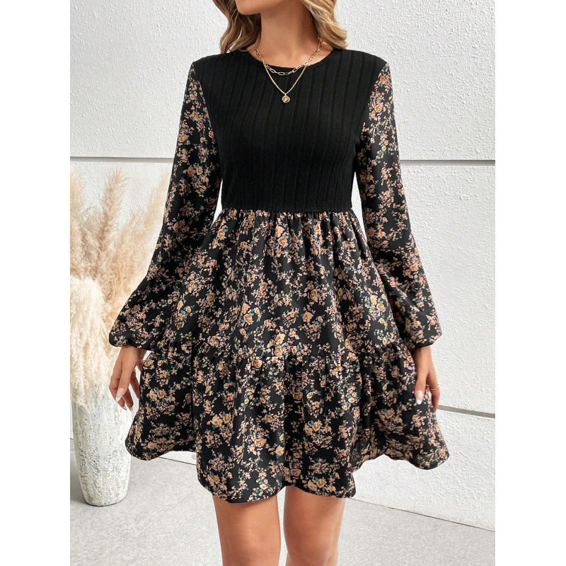Damen Freizeitkleid mit voluminösem Rock und Ballonärmeln Stalluxe