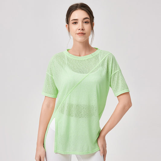 Damen Sportliches, luftiges Oberteil mit innovativem asymmetrischem Design Stalluxe