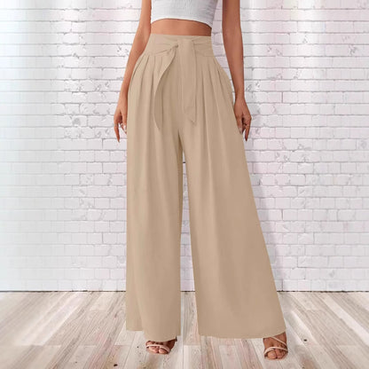 Damen Weite Hose mit hohen Bundfalten Stalluxe