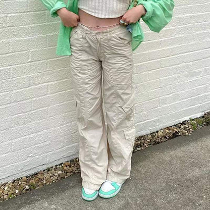Damen Cargo-Hose mit weitem Schnitt und praktischen Seitentaschen Stalluxe