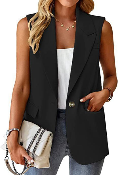 Damen ärmelloser Blazer im modernen Schnitt Stalluxe