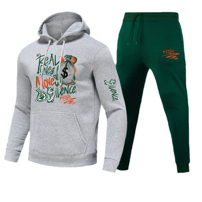 Damen Sportliches Hoodie und Jogginghose Set mit kreativem Schriftzug Stalluxe
