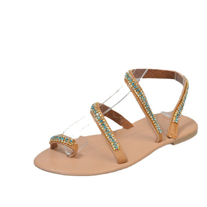 Damen Elegante Sandalen mit Kristallverzierungen und transparenter Oberfläche Stalluxe