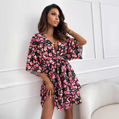 Damen romantisches Sommerkleid mit fließendem Schnitt und schwingendem Rock Stalluxe