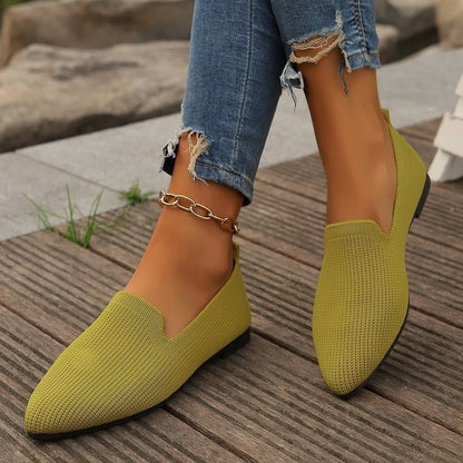 Damen Atmungsaktive Strick Schlupf-Loafer Stalluxe
