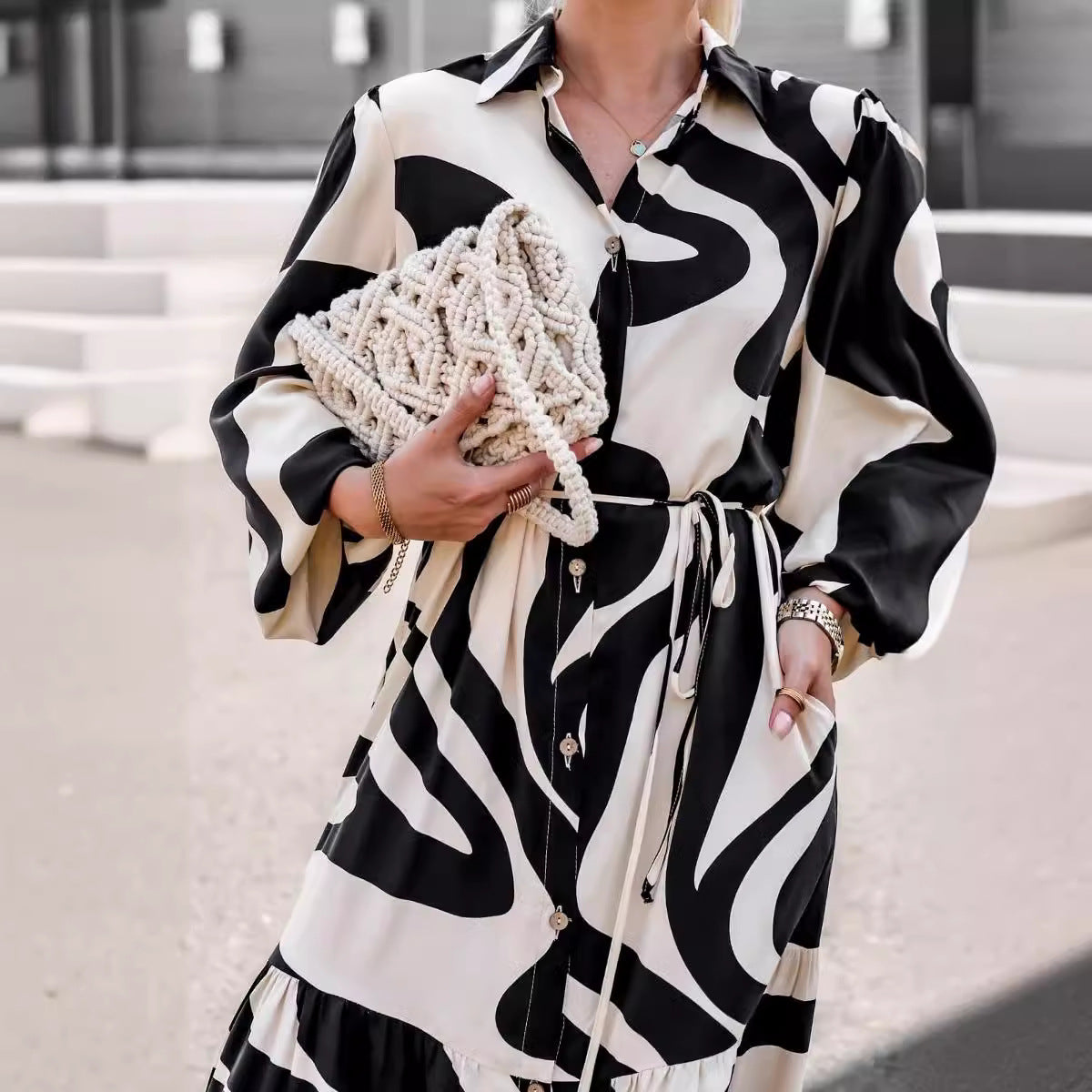 Damen Modisches Maxikleid mit elegantem Wickeldesign und seitlichen Schlitz Stalluxe