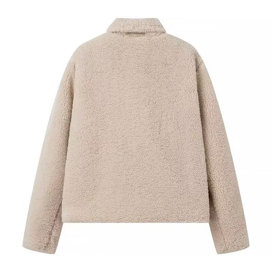 Damen modische Fleecejacke mit weitem Schnitt und praktischem Reißverschluss Stalluxe