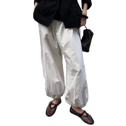 Damen elegante, lockere Pluderhose mit elastischem Bund und weitem Schnitt Stalluxe