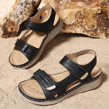 Damen Komfortable Sandalen mit verstellbaren Riemen und anatomischem Fußbett Stalluxe