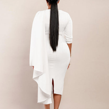 Damen Midi-Kleid mit asymmetrischem Schnitt Stalluxe