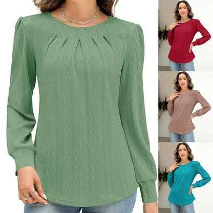 Damen Stylische Bluse mit dekorativem Faltenwurf Stalluxe