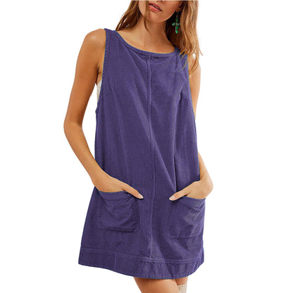 Damen Leichte Cordkleid Stalluxe