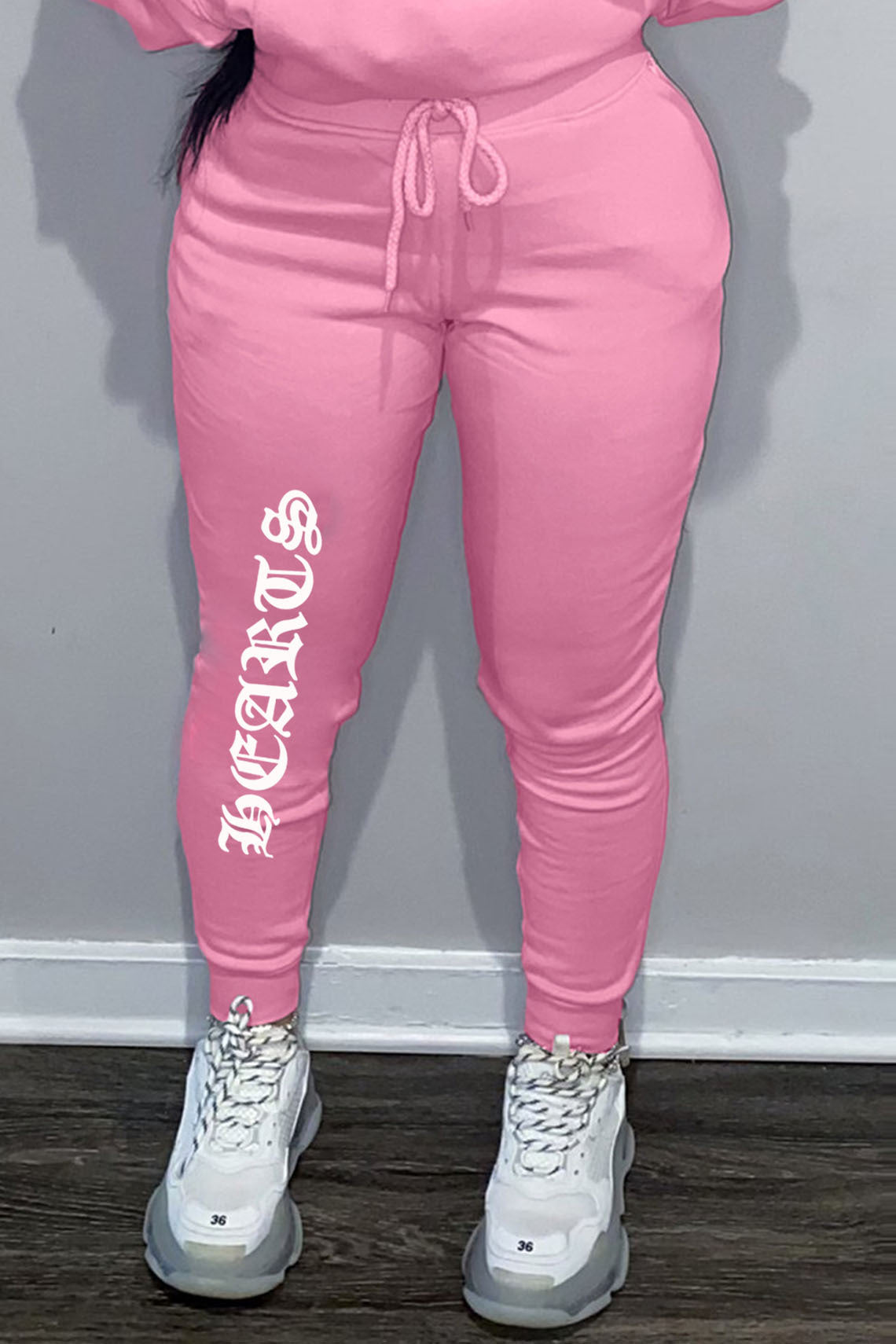 Damen bequeme Sweatpants mit seitlichem Schriftzug Stalluxe