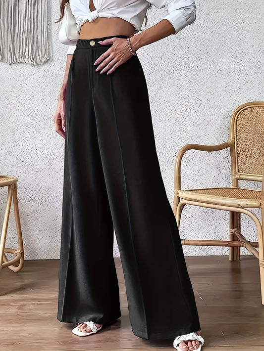 Damen Elegante und weite Hose mit hohem Bund Stalluxe