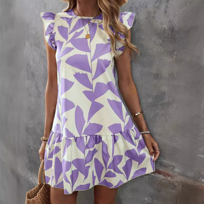 Damen Sommerliches Volantkleid mit Rüschendetails Stalluxe